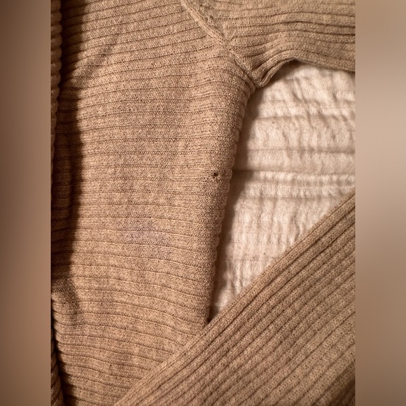 Eileen Fisher Draped Front Ribbed Wool Cardigan - Size XS - Picture 7 of 9